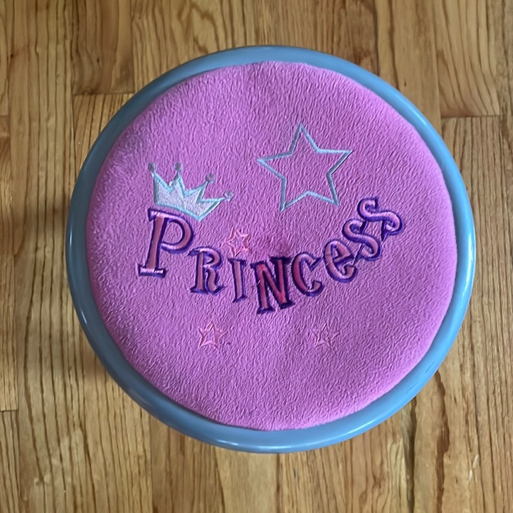 Kids Girls Pink Princess Stool